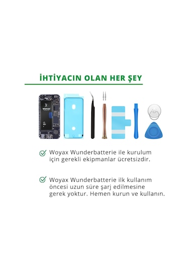 Apple Uyumlu iPhone 6 Batarya 2510Mah Woyax Premium Batarya