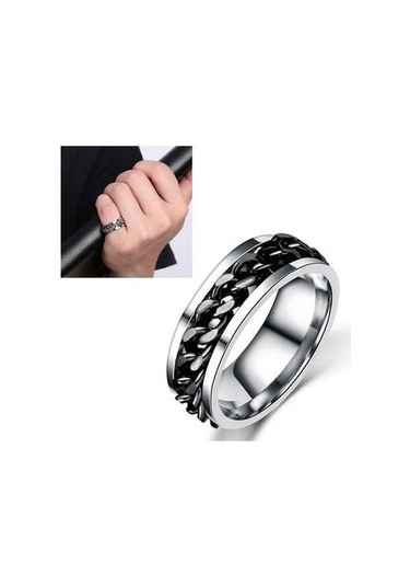 Fastbuy Punk Rock Rengarenk Çelik Çevirilebilir Bilezikler, 9 Numara Siyah Çok Renkli