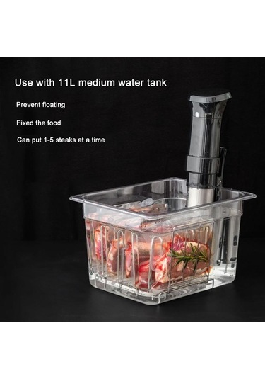 Sous Vide Raf Vakum Kese Ayırıcı 304 Paslanmaz Çelik Gıda Çerçevesi Daldırma Sirkülatörler İçin 11l 25l Konteyner Su İle Kullanın Paslanmaz Çelik
