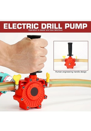 Boatshop1 1 Takım Elektrikli Matkap Su Pompası Yeni Güncellenmiş Taşınabilir Hızlı Su Çıkarma Ev Dış Mekan Şarj Edilebilir