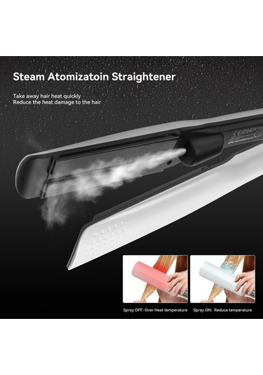 1pcs Steam Hair Straightener Professional Salon Nano Titanium