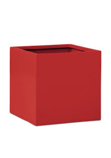 Mofiba Fiberglass Saksı Kare 30cm 30cm 30h Cm Kırmızı