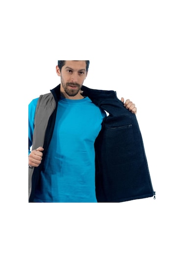 Şensel, Polarlı Yelek, Gri -118E1431- Kışlık Yelek-Vest