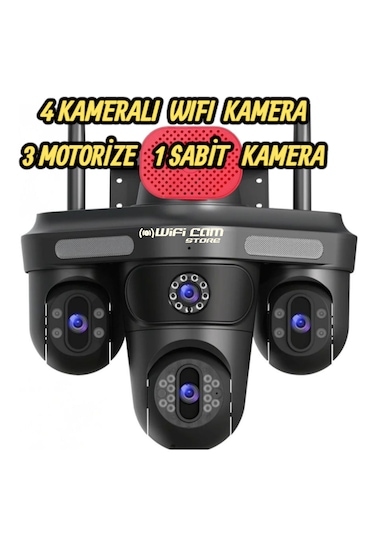 4 Kameralı 3 Motorlu Akıllı Ptz Güvenlik Kamerası