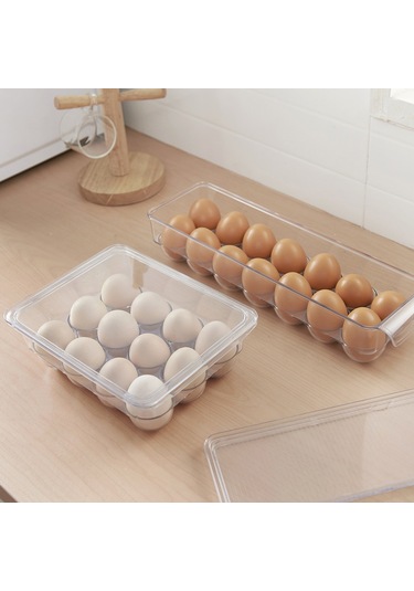 Yifomall Evler İçin Şok Direnci Ve Dayanıklı Pet Materyalden Yapılmış Şeffaf Kapaklı 21 Bölmeli Plastik Yumurta Depolama Kutusu Diğer