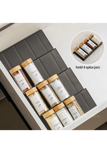 Çekmece Baharat Rafları Mutfak İçin 4 Kat Ayarlanabilir Baharat 2 Adet