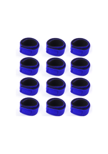 Geeksen 12 Adet Mavi Sbr+ok Kumaş İğne Çubuğu Bağlama Kayışı - Esnek, Dayanıklı Ve Taşınabilir - 30x240mm Boyutunda Balıkçılık Aleti