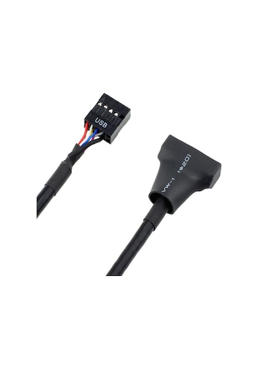 Ancheyn 9 Pin Usb 2.0 Dişi 19 Pin Usb 3.0 Erkek Çevirici Dönüştürücü Adaptör Kablosu 4584