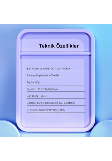 Aula Am210 Dual Mode Bluetooth Ve Kablosuz 1600dpı Rgb Şeffaf Şarjlı Mouse