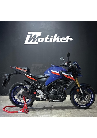 Yamaha Mt-25 Neon Turuncu Ve Beyaz Sticker Modeli