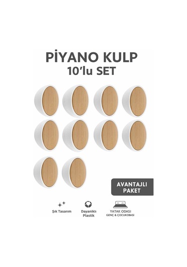 Piyano Düğme 10 Adet Mobilya Yatak Odası Mutfak Dolabı Çekmece Tv Ünitesi Kulpu Açık Kubik