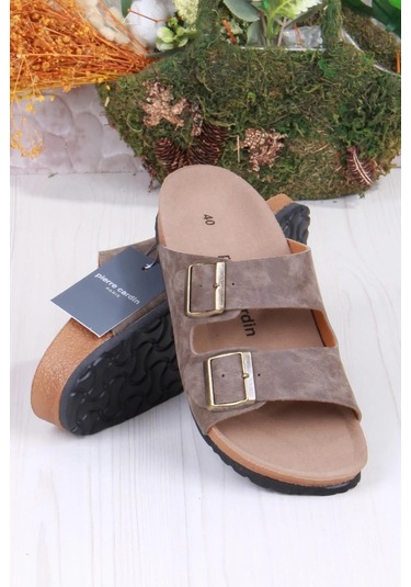 Pierre Cardin Stock Hastane Havuz Deniz Plaj Erkek Terlik 867800000726 50 Vizon Vizon