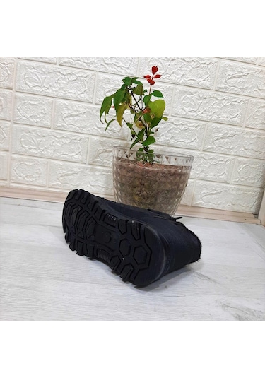 Black Sea 542 Siyah-siyah Kürklü Fermuarlı Cırtlı Erkek Çocuk Bot 001