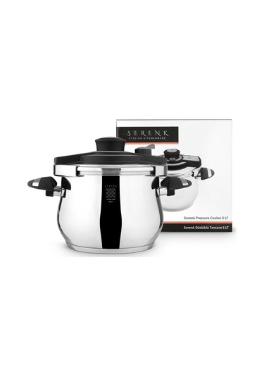Serenk Definition Düdüklü Tencere 6 Lt Siyah