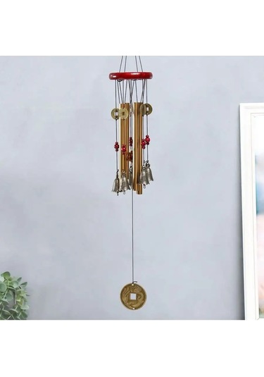 Simalend Rüzgar Mızıkası "madeni Para" 4 Boru 5 Çan 60x8,3 Cm 162548128