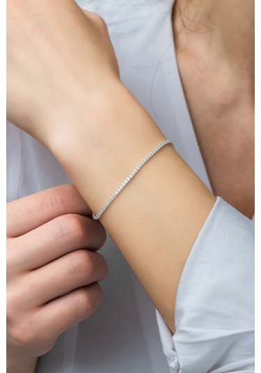 Azuris Silver Azuris Silver 925k Gümüş 1,5 Mm Su Yolu Bileklik Gümüş