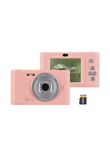 1080p Dijital Kamera Video 50mp Fotoğraf Çift Lens 2.4 İnç Ekran 8x Zoom