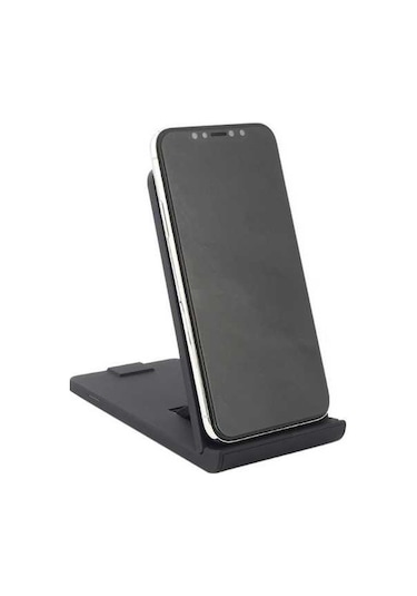 Sandwich 15w Siyah Kablosuz Şarj Cihazı, iPhone Uyumlu & Samsung İçin, Type-c, 3-10mm Mesafede Güvenli, Hızlı Şarj