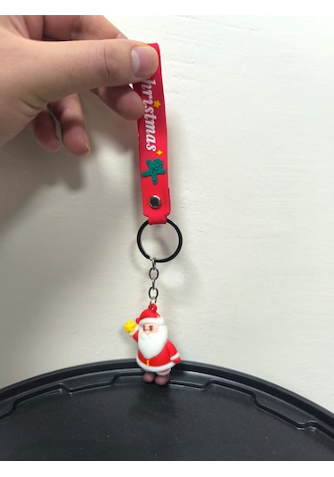 Yılbaşı Temalı Anahtarlık Yeni Yıla Özel Sevimli Ve Anlamlı Hediye Altın - Kırmızı