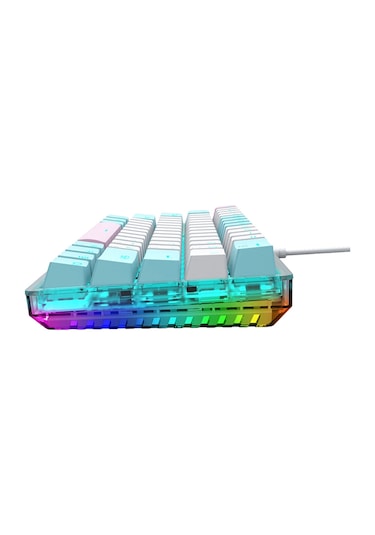 Rgb Oyuncu Klavyesi Mx-1 Mekanik Gaming Blue Switch Klavye Türkçe Q Beyaz Mini Klavye