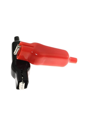 Timsah Klipsi Kılıflı Daha İyi Korozyona Dirençli Timsah Klipsleri 2 X Kırmızı