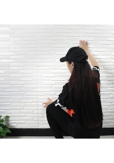 Nw55 Beyaz Opak Arkası Yapışkanlı Esnek Silinebilir Duvar Paneli