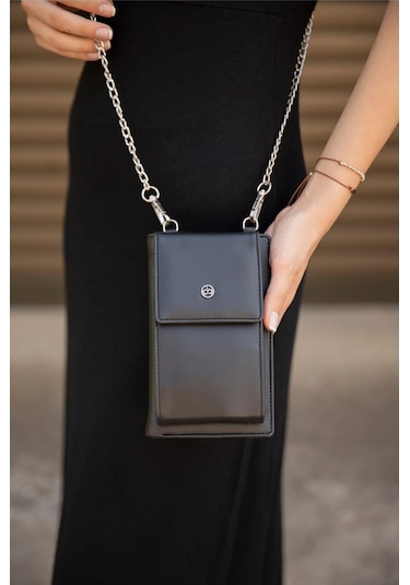 Bizoon Ol-2021-I Telefon Bölmeli Zincir Askılı Çapraz Çanta