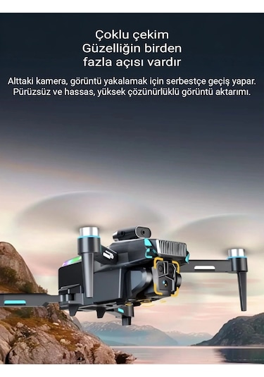 D9 Akıllı Kameralı Drone 50x Zoom Fırçasız Motor Optik Akış Led Işıklı