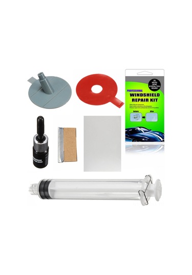 Qingmipy Oto Cam Çatlak Ve Yırtık Tamir Seti - Dıy Cam Görünürlüğünü Geri Yükleyen Enjeksiyonlu Reçine İçeren Tamir Aracı