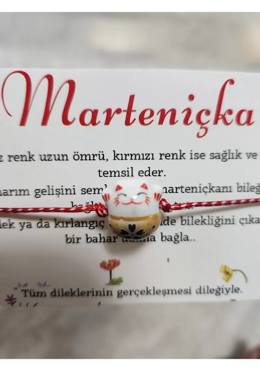 Marteniçka Şans Kedisi Bileklik Çok Renkli