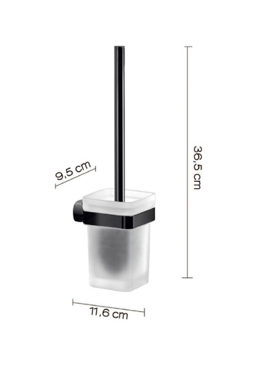 Stelvio Tuvalet Fırçalık - Mat Siyah Mat Siyah