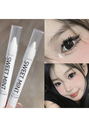 Beyaz Eyeliner Parlak Glitter Göz Farı Sopa Eyeliner Kalem 13 Renk Mat Mavi Mor M07 Pearl Gold-1.8g 01