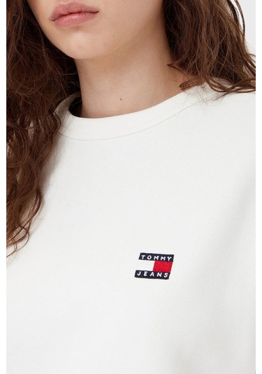 Tommy Jeans Bayan Sweat Dw0dw19408 Ybl Beyaz Beyaz Tommy Jeans Bayan Sweat Dw0dw19408 Ybl Beyaz Beyaz