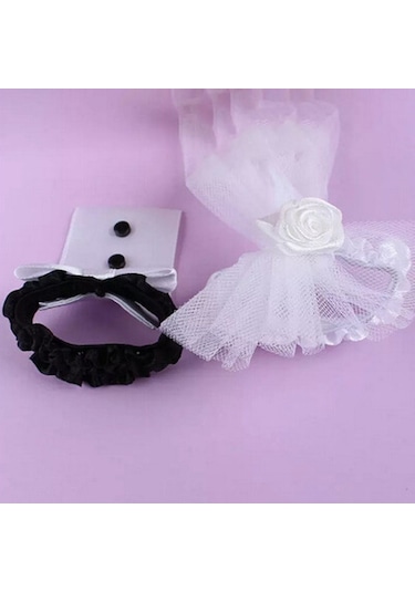 Bir Çift Gelin Ve Damat Elbise Bardakları Dekorasyon Düğün Malzemeleri