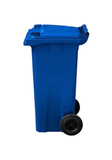 Mavi Plastik Çöp Konteyneri 120 Litre Konteyner - A+ Isıya Karşı Mavi