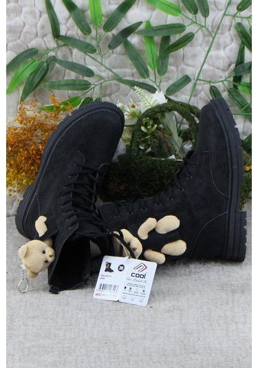 Fort Cool Perla Rahat Sıcak Astar Kaymaz Taban Kız Çocuk Bot Siyah