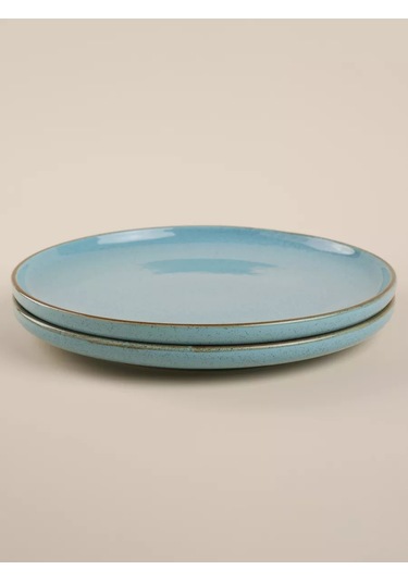 Sl Home 2 Adet Azura Servis Tabağı Seti, Ø 25,5 Cm Porselen 200580854 Açık Mavi