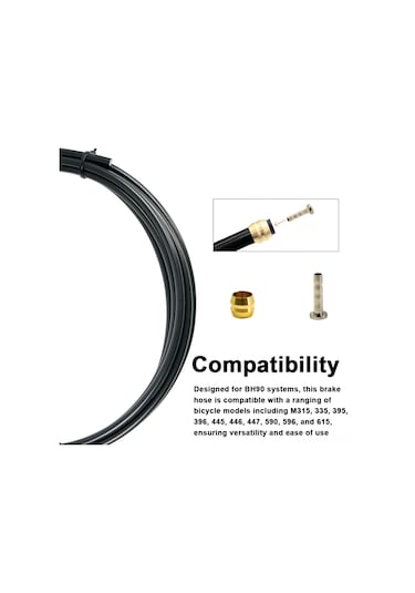 Geeroyoo Shımano M315 335 395 615 Uyumlu 3 Metre Bh90 Yağ Hortumu Seti, 5 Adet Zeytin Başlığı İle Siyah