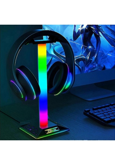 Hpy Pazar Rgb Gaming Kulaklık Standı Usb, Dokunmatik Işıklı