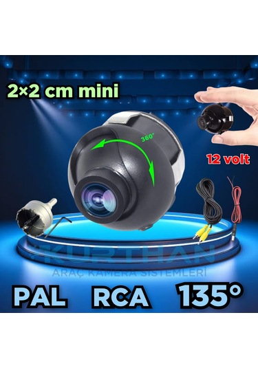 19 Mm Mini Araç Görüş Kamerası Ön Yan Veya Arka Kullanıma Uyumlu