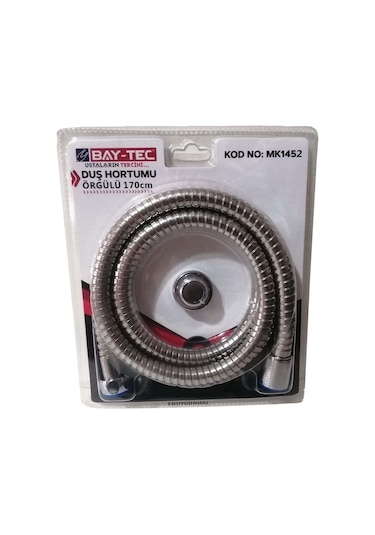 Bay-tec Banyo Duş Hortumu Örgülü Duş Spirali Çift Kenetli 170 Cm