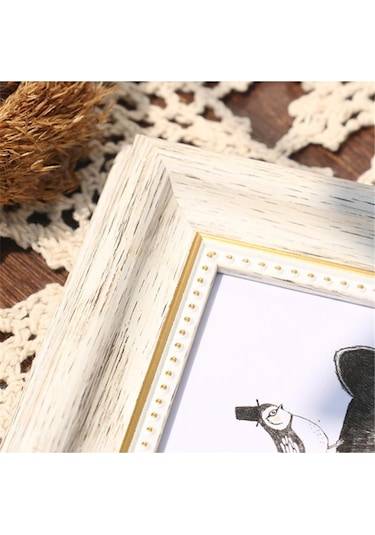 Tavuskuşu Mavisi Retro Tarzı Ev Fotoğraf Çerçevesi Masaüstü Süsleri Resim Çerçevesi Dekoratif Arka Plan Duvar 8.9x12.7cm