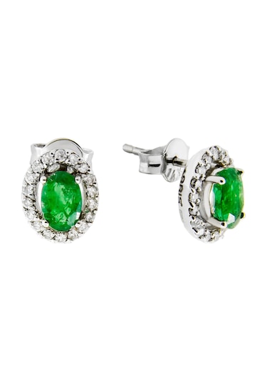 0,24 Ct Zümrüt Pırlanta Küpe