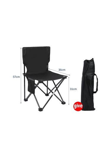 Metal Katlanır Sandalye Açık Taşınabilir Ultralight Alüminyum Siyah