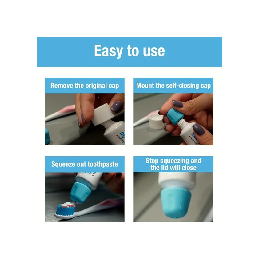 Fochsia Yeşil Sku Otomatik Diş Macunu Kapağı 6lı Set Banyo İsraf Önleyici Dağıtıcı Yetişkin Çocuk Yeşil