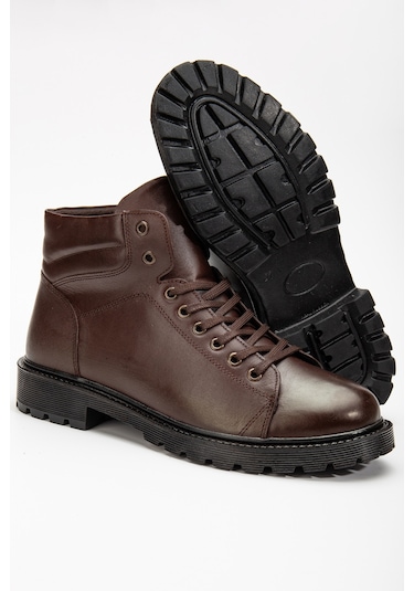 D2015 Garantili Kışlık Su Ve Soğuk Geçirmez Erkek Bot Kahverengi