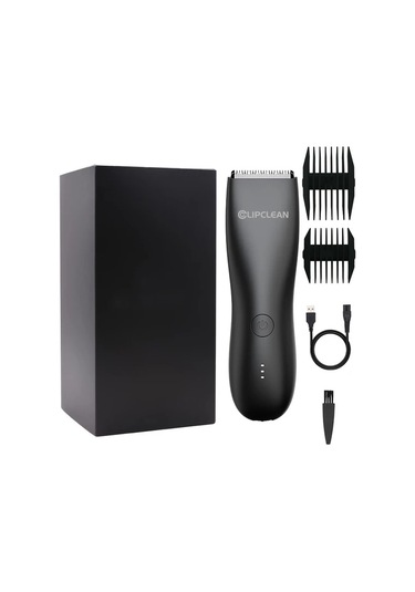 Dashanshop Siyah Taban Yok Groin Vücut Kılı Trimmer Çift Başlı Cilt Dostu Hassas Kesim Şarj Edilebilir Erkek Ball Shaver