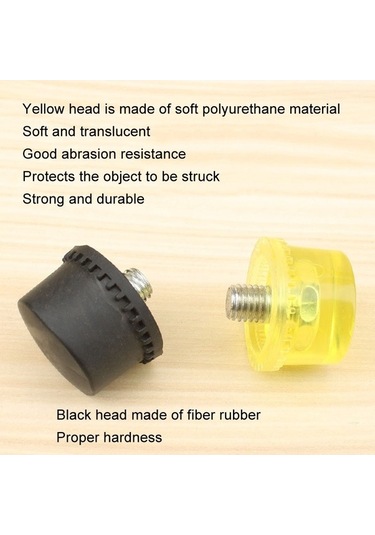 Pazly 35mm Sıçrama Yok El Yapımı Dıy Çift Yüz Kauçuk Çekiç