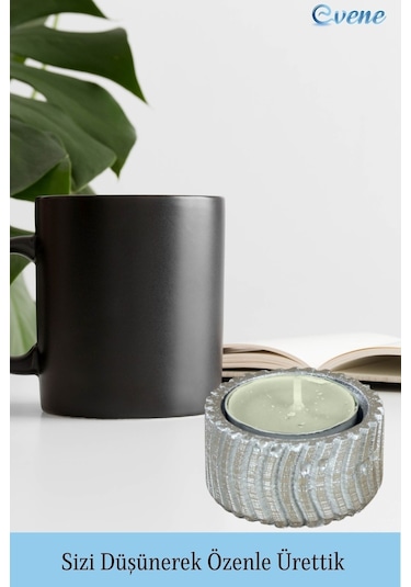 Mumluk Şamdan Tealight Mum Uyumlu Tekerlek Model - Gümüş