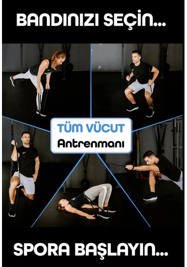 25 Kg Siyah Barfiks Direnç Bandı Sert Gym Kas Geliştirme Pilates Fitness Antrenman Lastiği Siyah